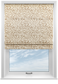 Trailing Vines, Vintage Brown - Motorised Roman Blind